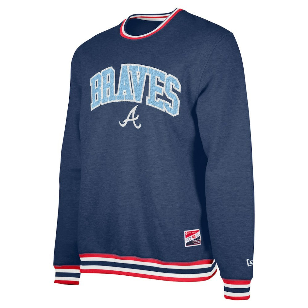 Atlanta Braves New Era Pullover Sweatshirt - Navy Pullover