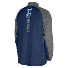 Atlanta Braves New Era Father's Day Raglan Quarter-Zip Top - Navy Tops