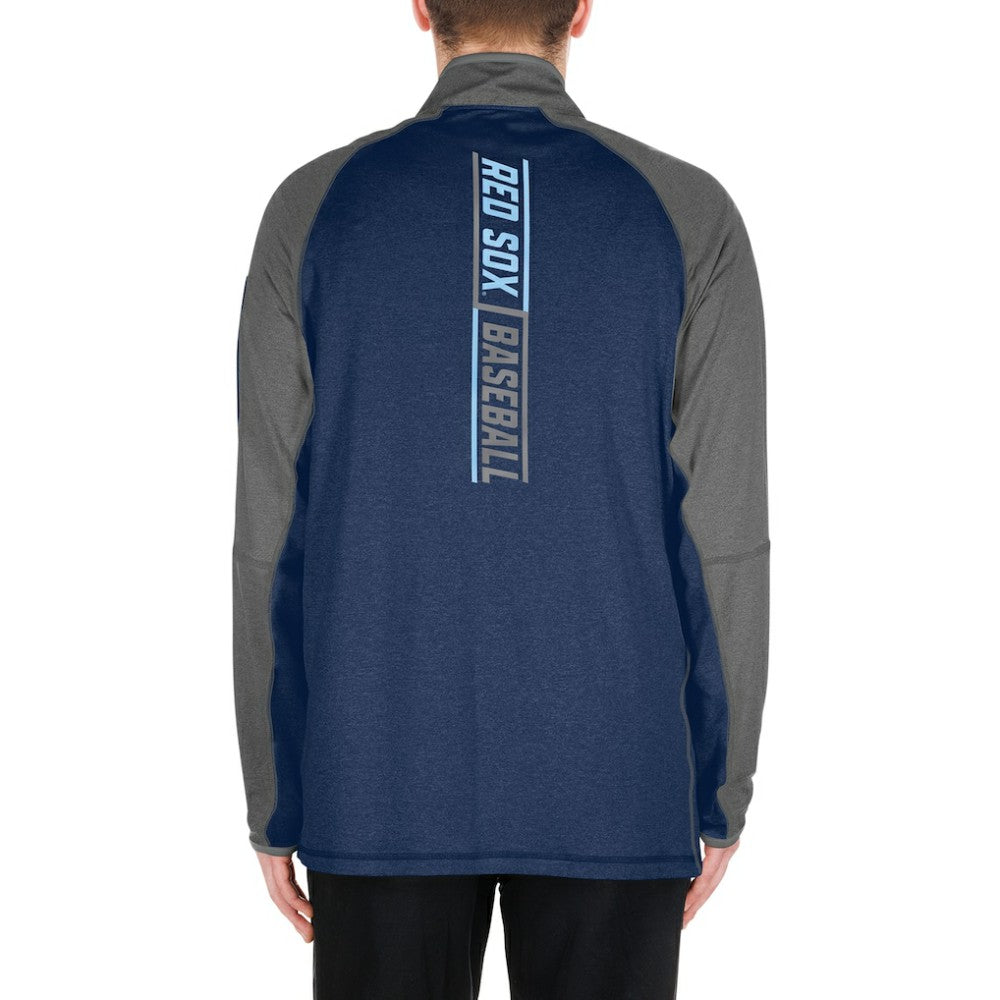 Boston Red Sox New Era Father's Day Raglan Quarter-Zip Top - Navy Tops