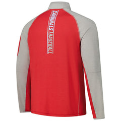 St. Louis Cardinals New Era Father's Day Raglan Quarter-Zip Top - Red Tops