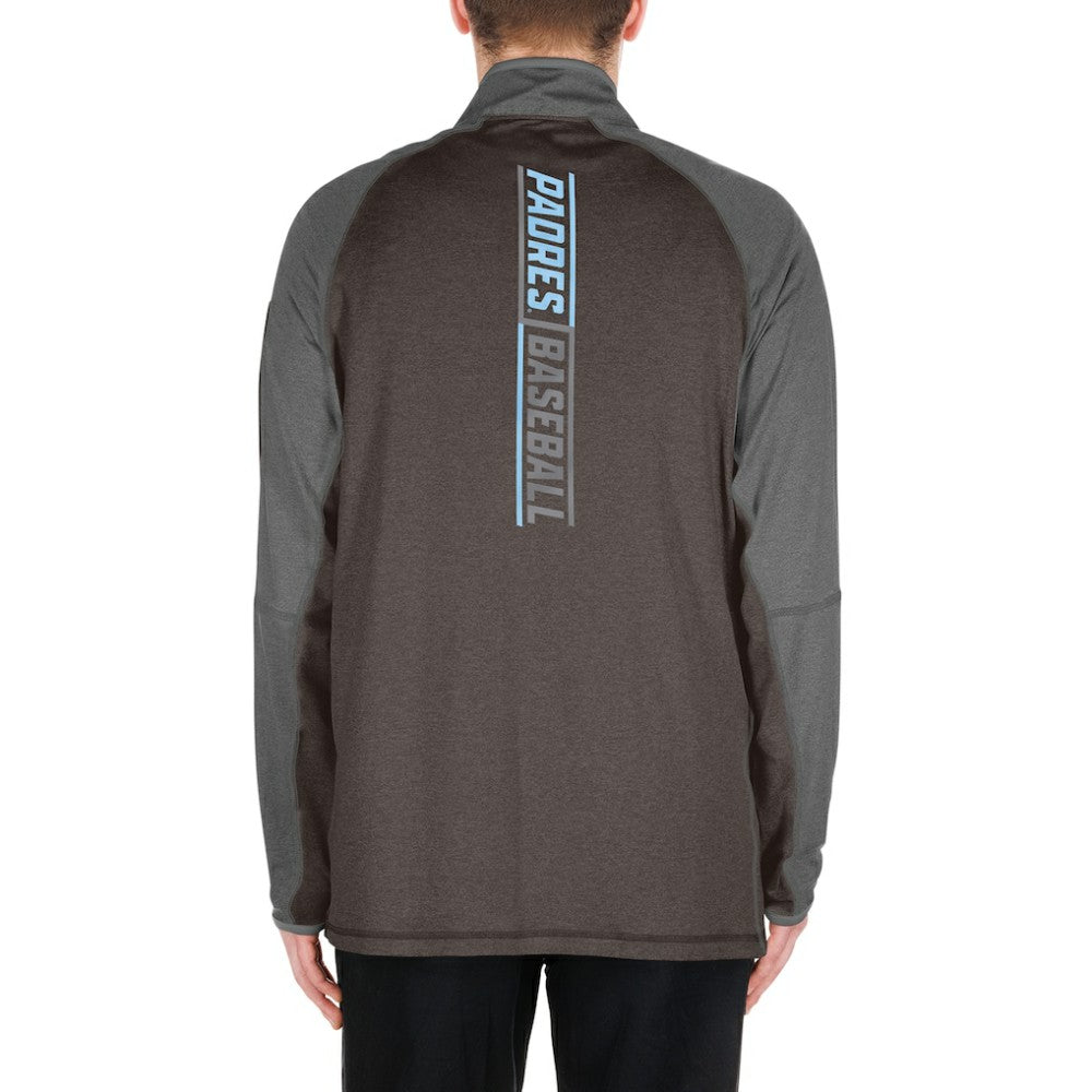 San Diego Padres New Era Father's Day Raglan Quarter-Zip Top - Brown Tops