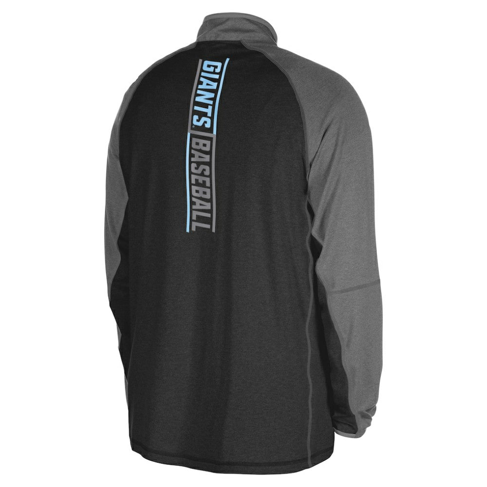 San Francisco Giants New Era Father's Day Raglan Quarter-Zip Top - Black Tops