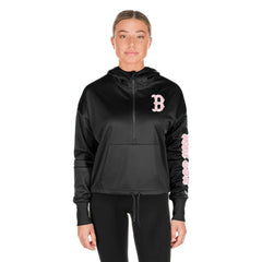 Boston Red Sox New Era Women's Half-Zip Hoodie - Black Hoodies