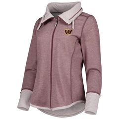 Washington Commanders Women's Sport Sun Fade Full-Zip Sweatshirt Burgundy