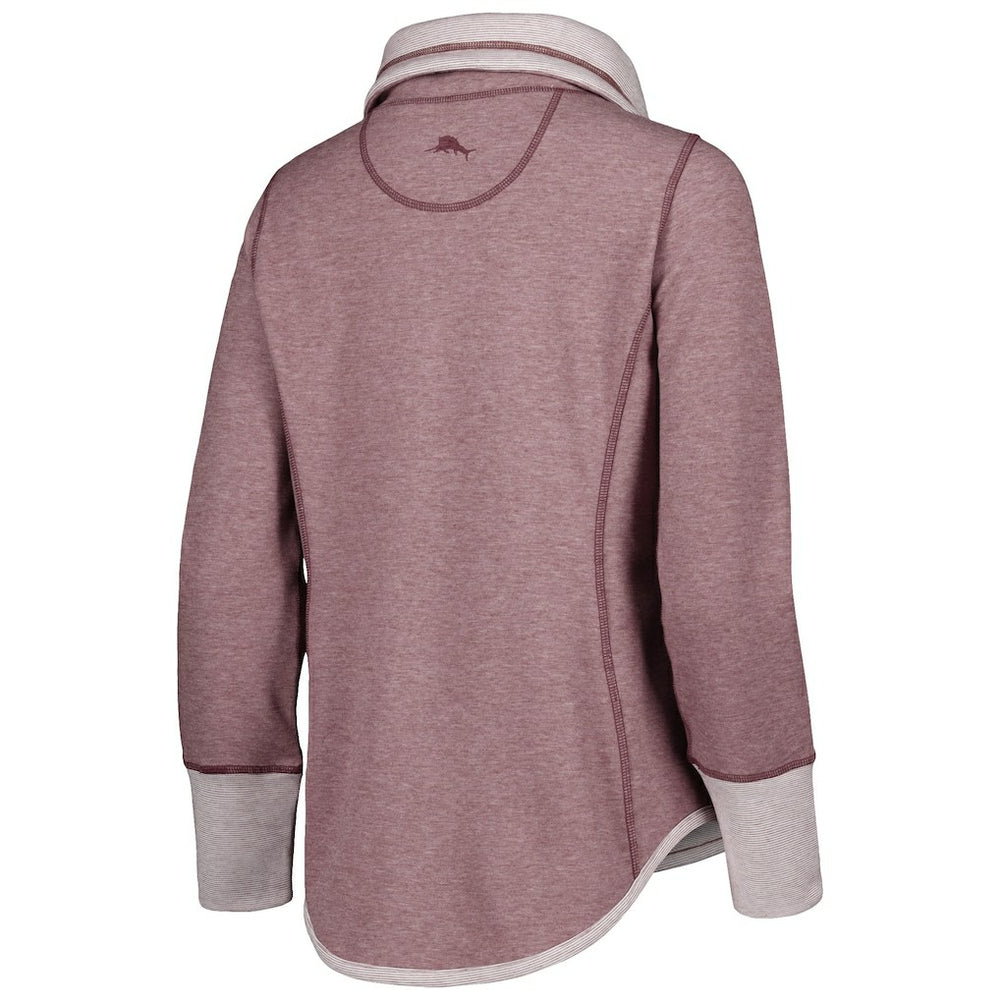 Washington Commanders Women's Sport Sun Fade Full-Zip Sweatshirt Burgundy