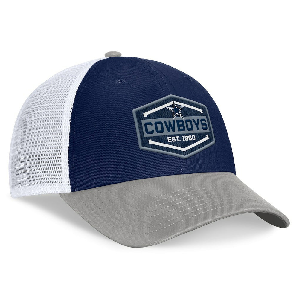 Dallas Cowboys Bench Trucker Adjustable Hat Navy/Gray