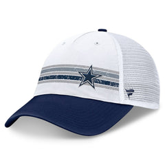 Dallas Cowboys Fundamentals Flawless Stripe Trucker Adjustable Hat White/Navy