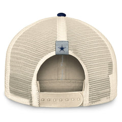 Dallas Cowboys Fundamentals Diamond Stripes Trucker Adjustable Hat Stone/Navy