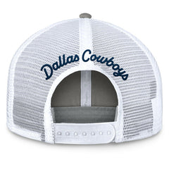 Dallas Cowboys Women's Fundamentals Slogan Trucker Adjustable Hat Gray/White