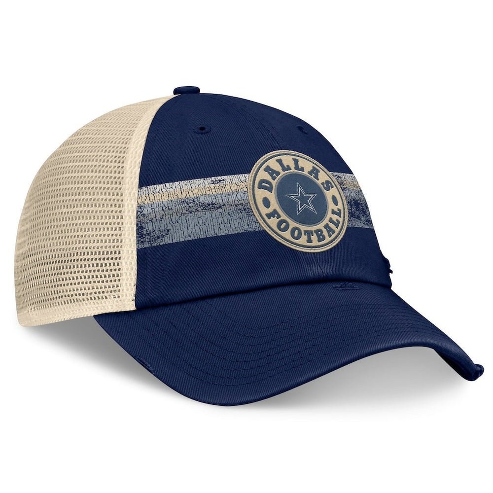 Dallas Cowboys Heritage Facemask Trucker Adjustable Hat Navy/Natural