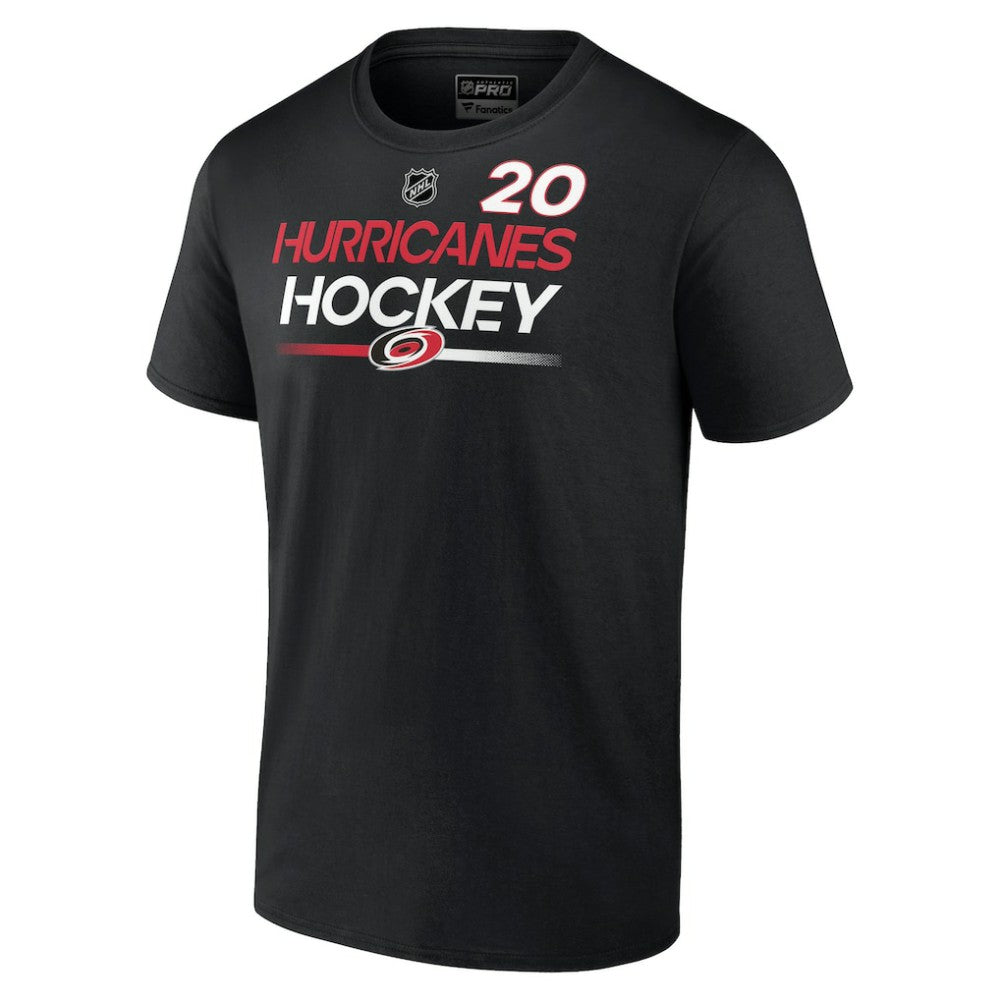 NHL Sebastian Aho Carolina Hurricanes Fanatics  Authentic Pro Prime Name & Number T-Shirt - Black