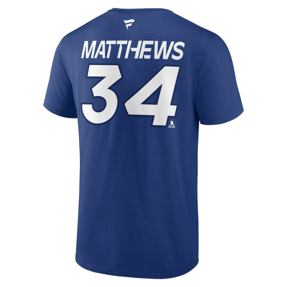 NHL Auston Matthews Toronto Maple Leafs Fanatics  Authentic Pro Prime Name & Number T-Shirt - Blue