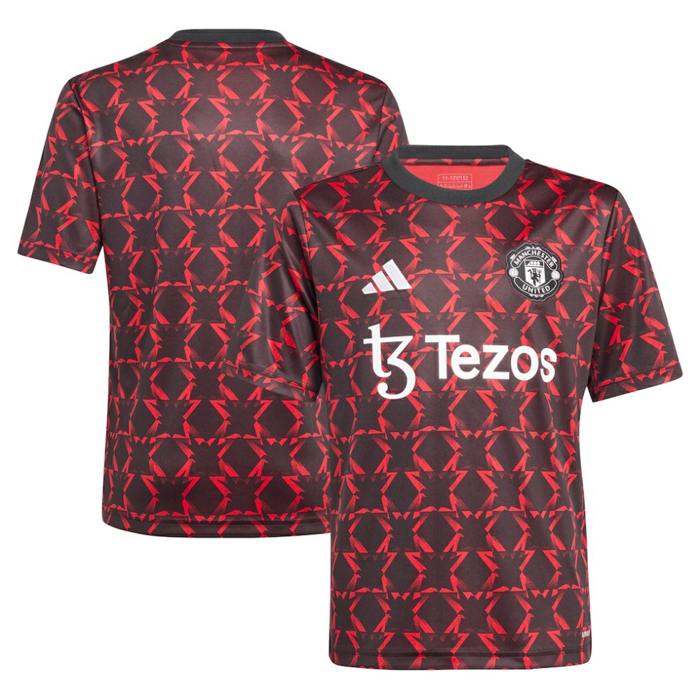 Manchester United Youth 2024/25 Pre-Match Top Black