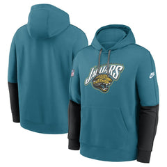 Jacksonville Jaguars Throwback Alternate Logo Team Issue Club Pullover Hoodie Teal