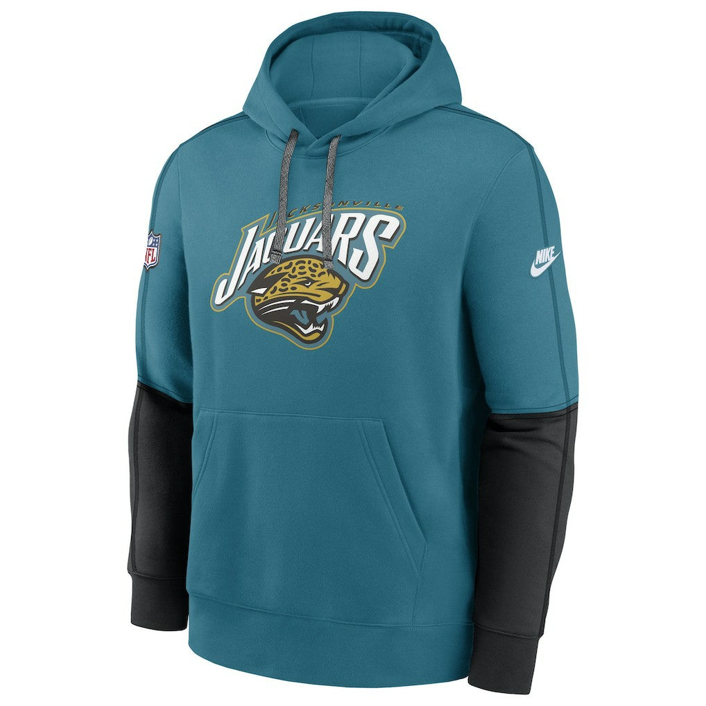 Jacksonville Jaguars Throwback Alternate Logo Team Issue Club Pullover Hoodie Teal
