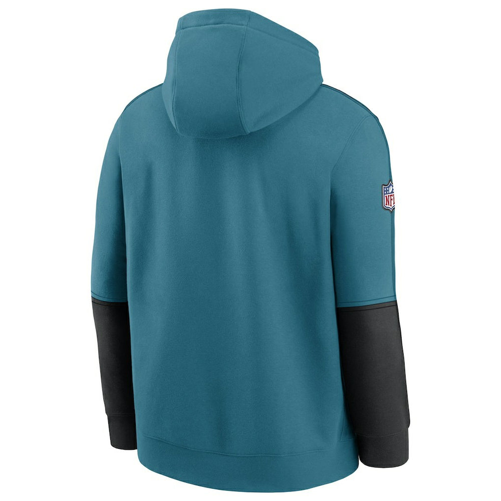 Jacksonville Jaguars Throwback Alternate Logo Team Issue Club Pullover Hoodie Teal