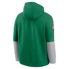Philadelphia Eagles Throwback Logo Club Tri-Blend Pullover Hoodie Kelly Green