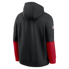 Atlanta Falcons Throwback Logo Club Tri-Blend Pullover Hoodie Black