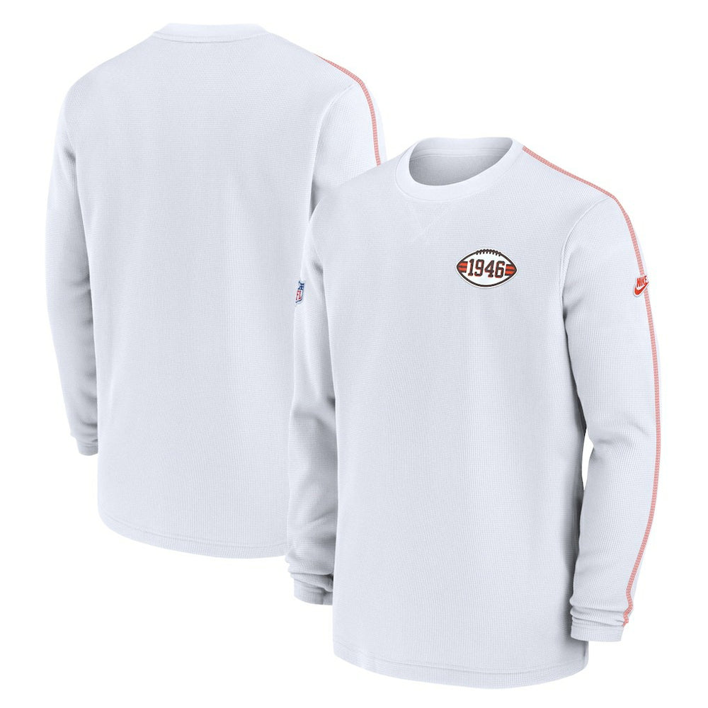 Cleveland Browns Alternate Logo Coach Long Sleeve Top White