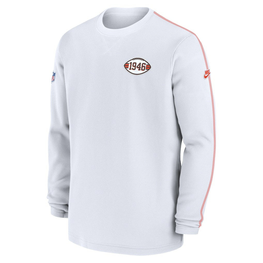 Cleveland Browns Alternate Logo Coach Long Sleeve Top White