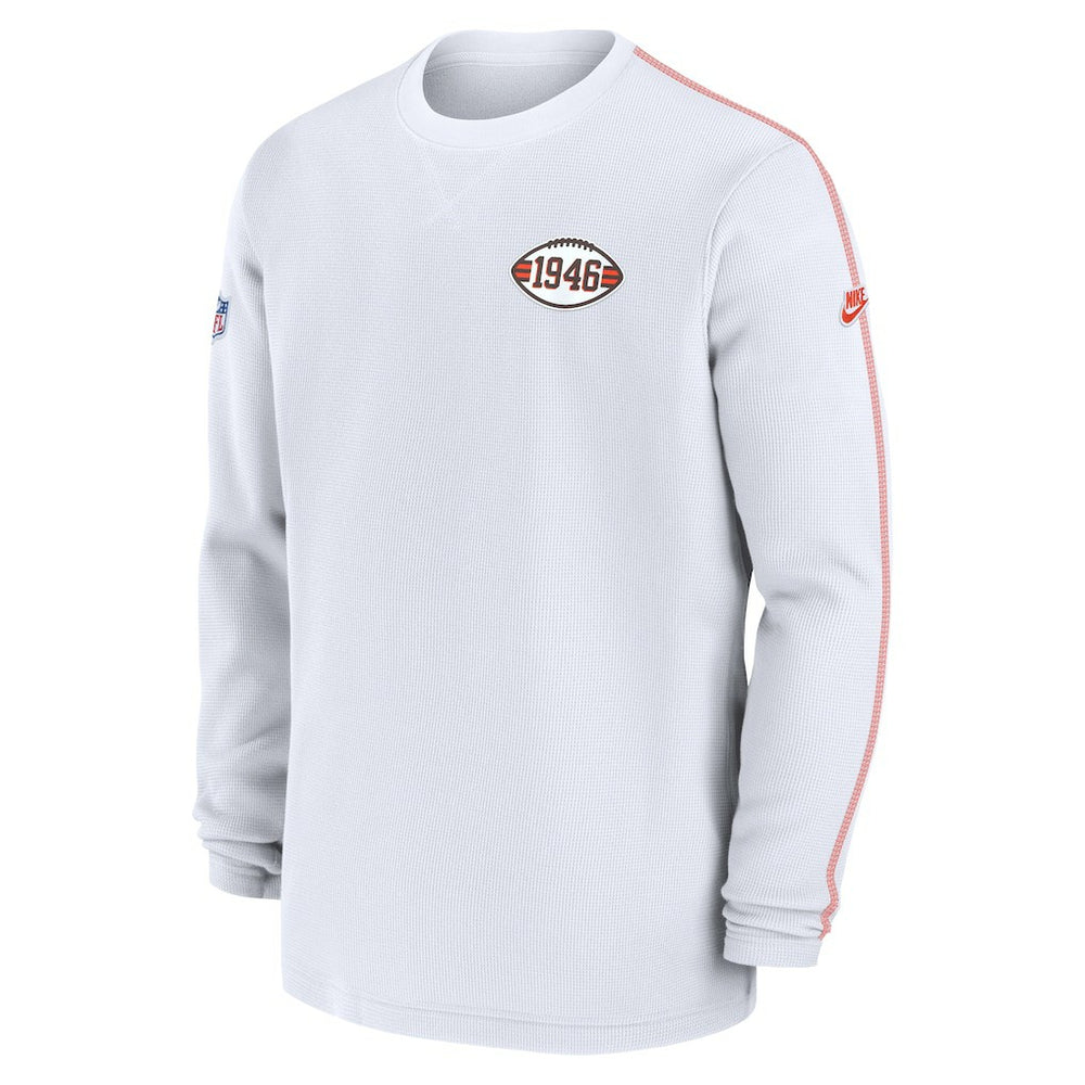 Cleveland Browns Alternate Logo Coach Long Sleeve Top White