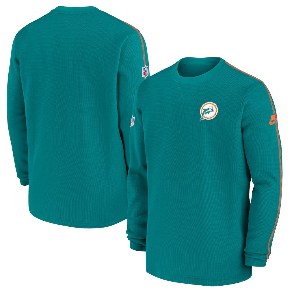 Miami Dolphins Alternate Logo Coach Long Sleeve Top Aqua