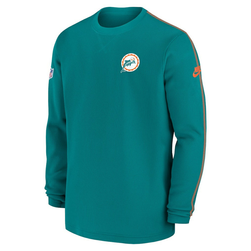 Miami Dolphins Alternate Logo Coach Long Sleeve Top Aqua