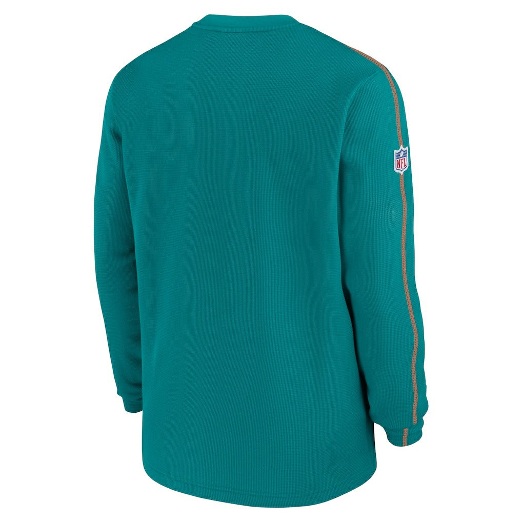 Miami Dolphins Alternate Logo Coach Long Sleeve Top Aqua