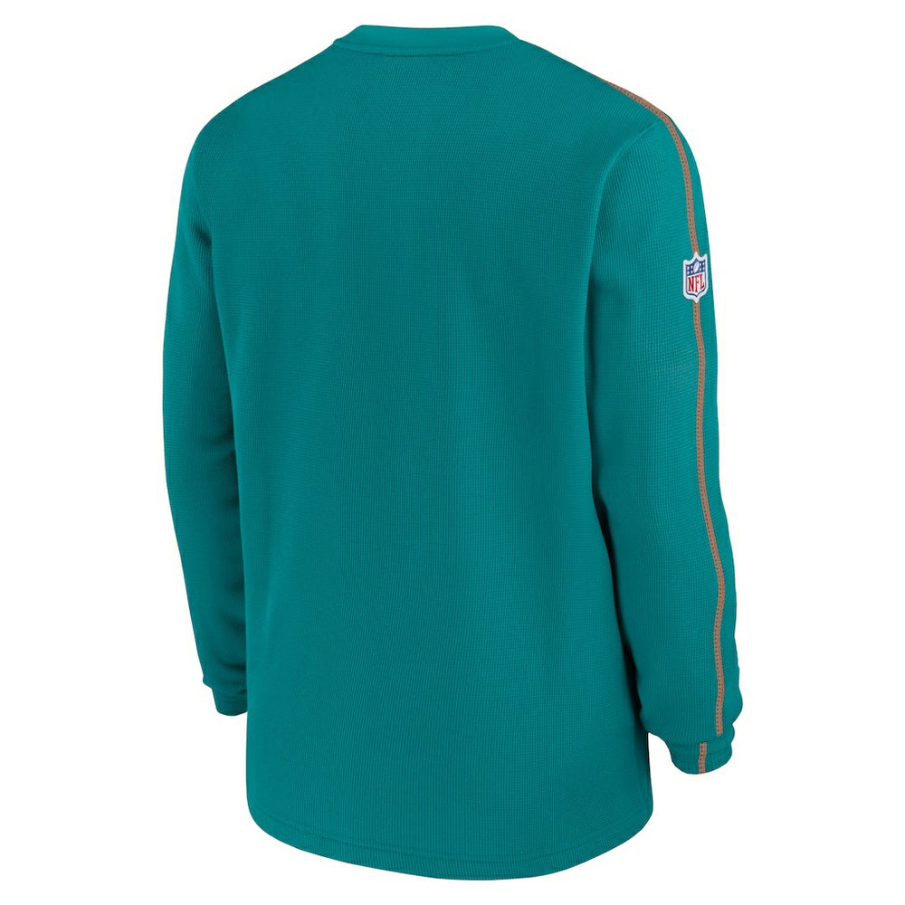 Miami Dolphins Alternate Logo Coach Long Sleeve Top Aqua