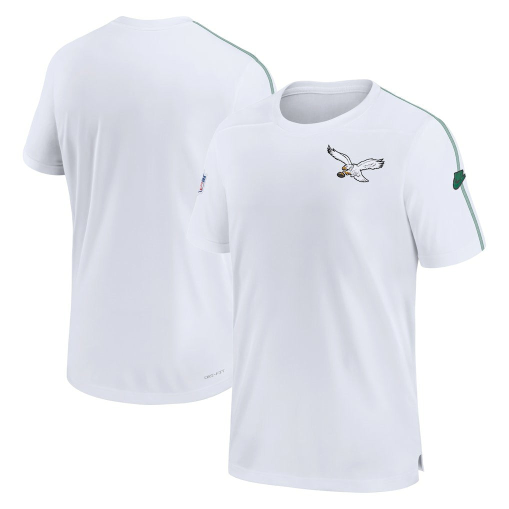 Philadelphia Eagles Sideline Alternate Logo Coach Performance Top White