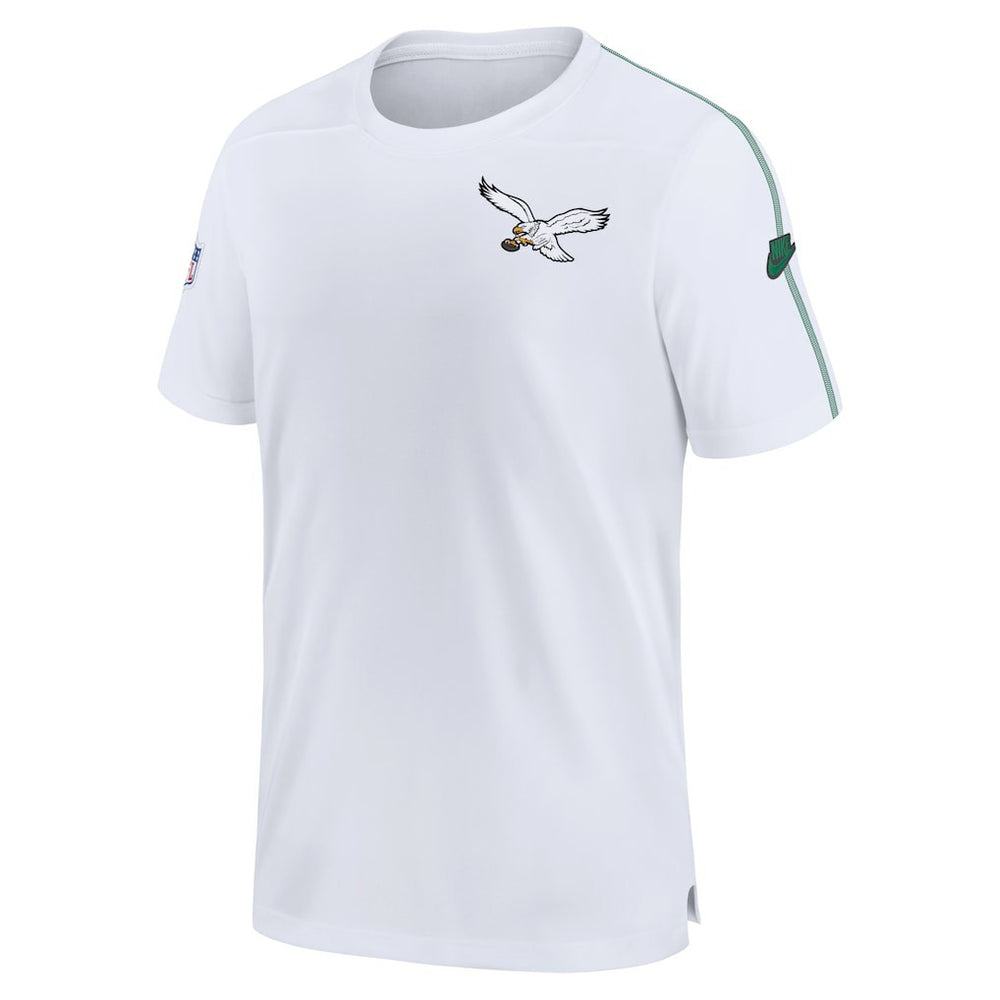 Philadelphia Eagles Sideline Alternate Logo Coach Performance Top White