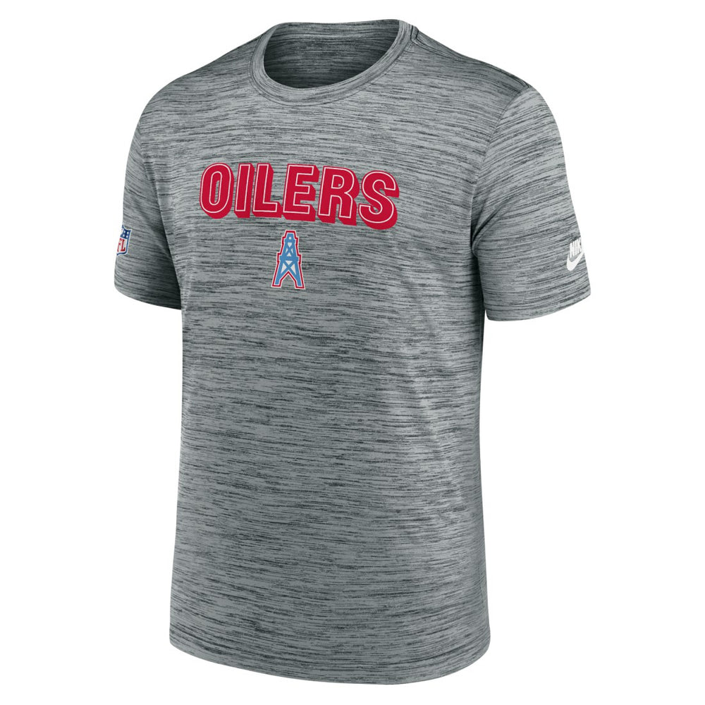 Tennessee Titans Sideline Velocity Throwback Logo Dri-FIT T-Shirt Gray