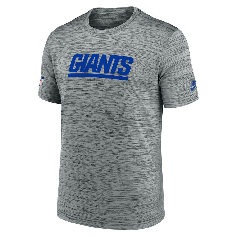 New York Giants Sideline Velocity Throwback Logo Dri-FIT T-Shirt Gray