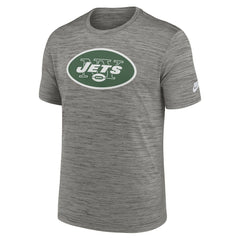 New York Jets Sideline Velocity Throwback Logo Dri-FIT T-Shirt Gray