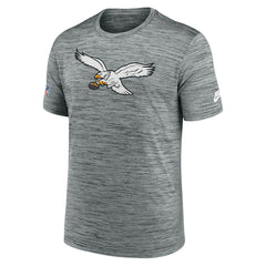 Philadelphia Eagles Sideline Velocity Throwback Logo Dri-FIT T-Shirt Gray