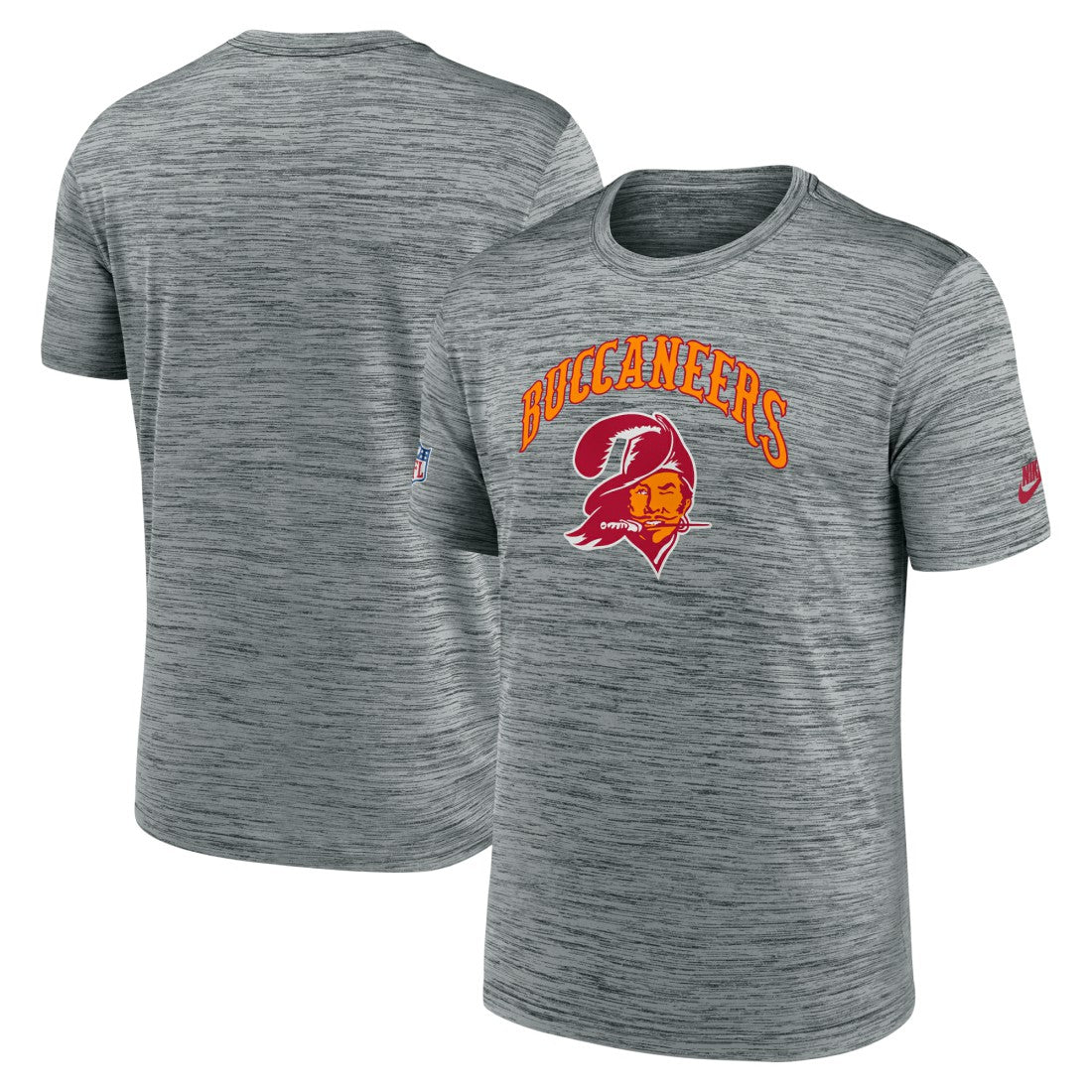 Tampa Bay Buccaneers Sideline Velocity Throwback Logo Dri-FIT T-Shirt Gray