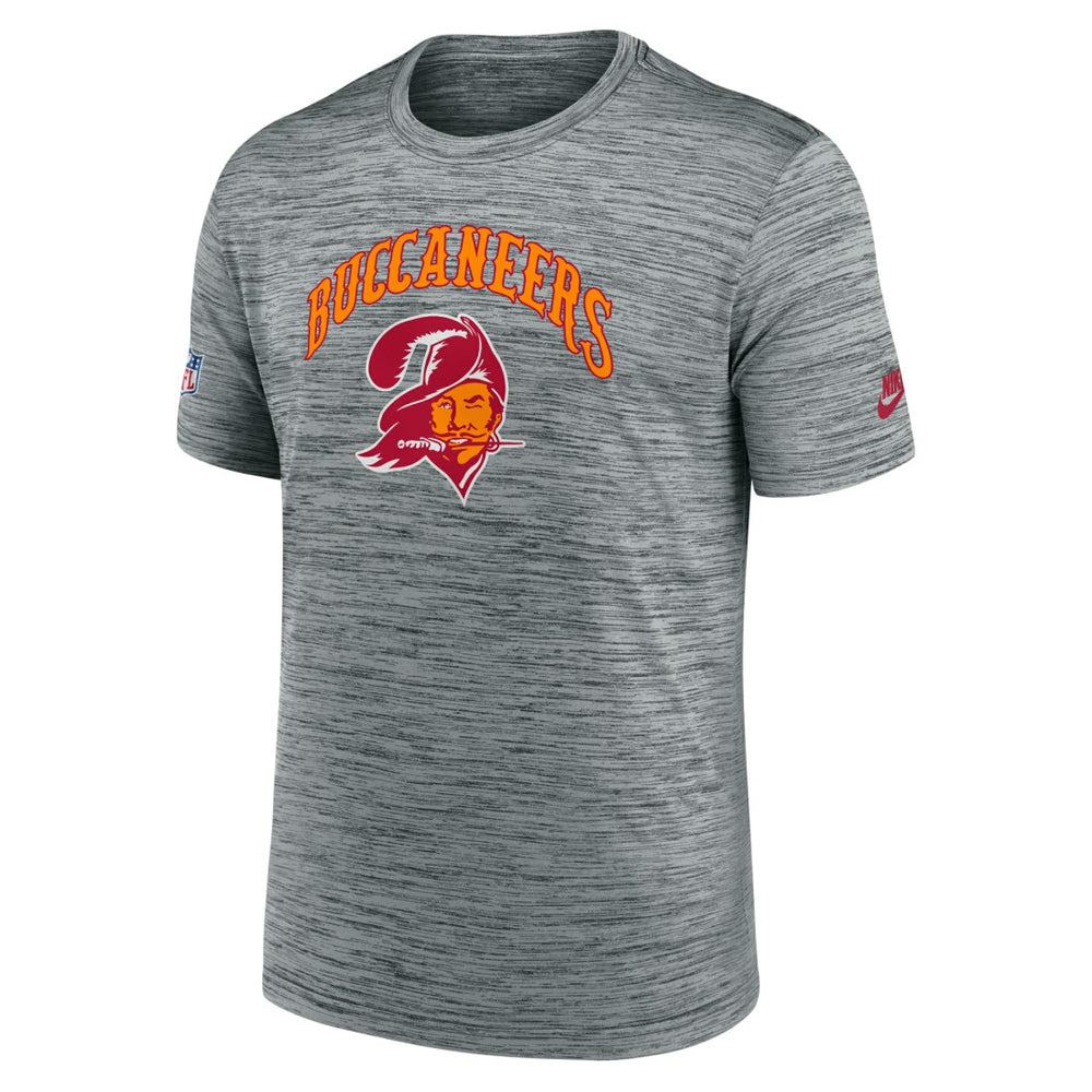 Tampa Bay Buccaneers Sideline Velocity Throwback Logo Dri-FIT T-Shirt Gray