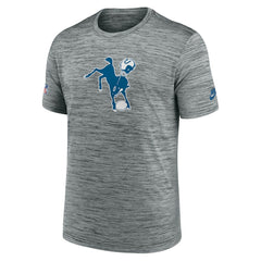 Indianapolis Colts Sideline Velocity Throwback Logo Dri-FIT T-Shirt Gray