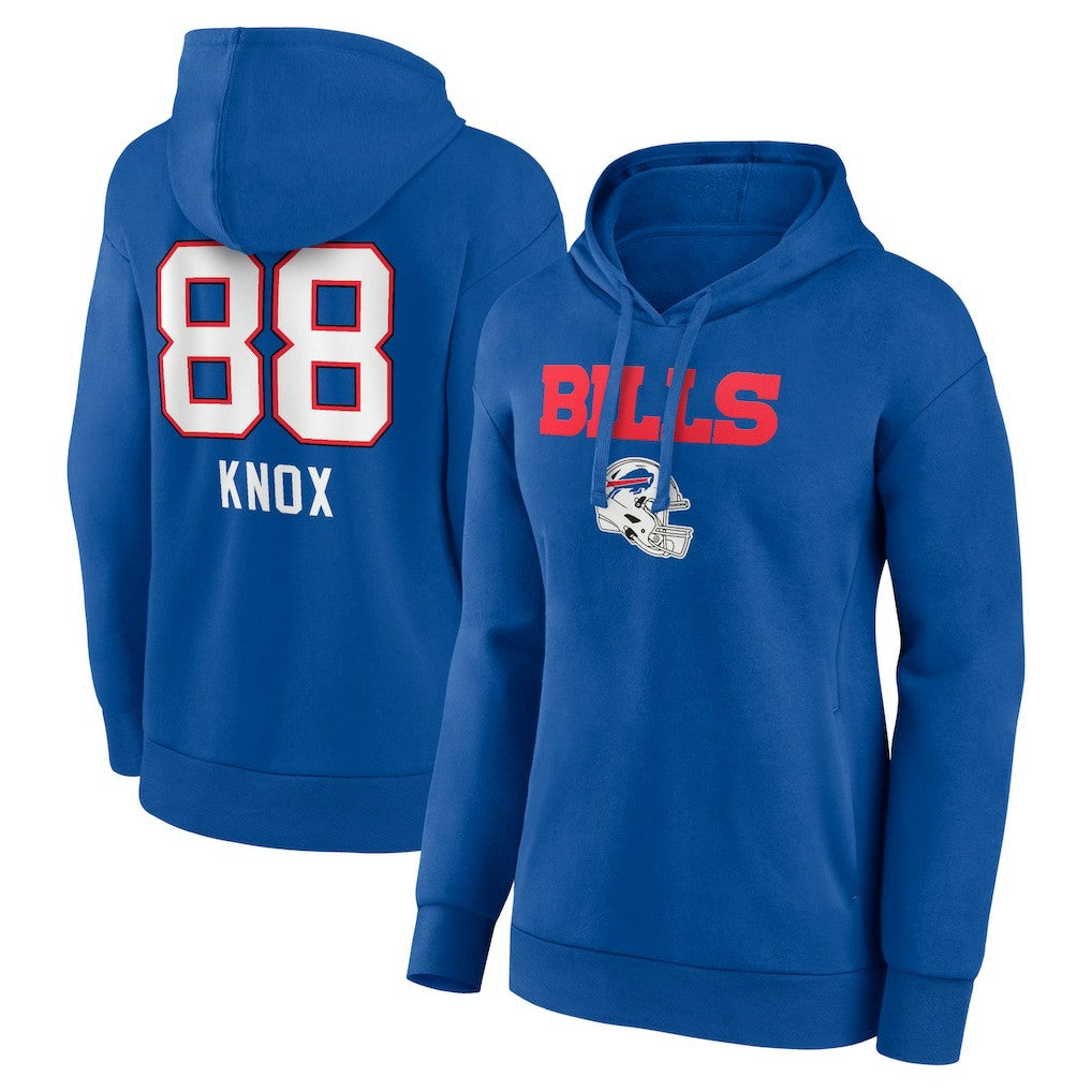 Dawson Knox Buffalo Bills Women's Team Wordmark Player Name & Number Pullover Hoodie Royal