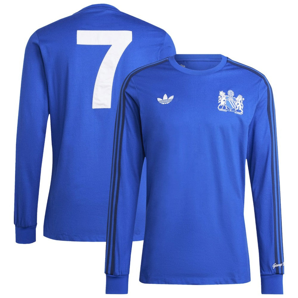 Manchester United x George Best Originals Lifestyler Long Sleeve Jersey Blue sale