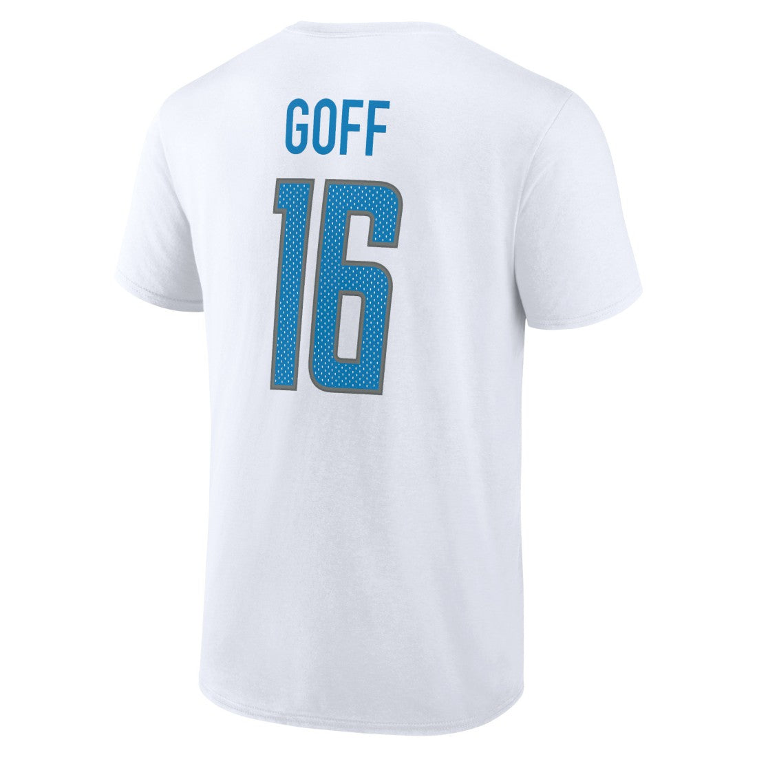 Jared Goff Detroit Lions Icon Player Name & Number T-Shirt White