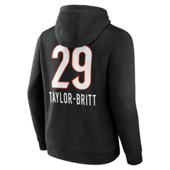 Cam Taylor-Britt Cincinnati Bengals Team Wordmark Player Name & Number Pullover Hoodie Black