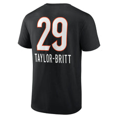 Cam Taylor-Britt Cincinnati Bengals Team Wordmark Player Name & Number T-Shirt Black