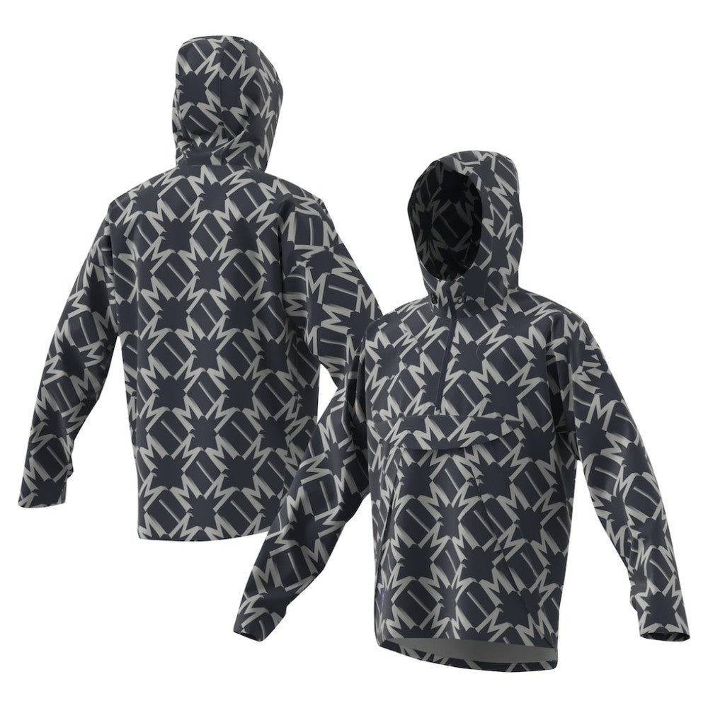 Manchester United 2024/25 Half-Zip Hoodie Windbreaker Jacket Charcoal