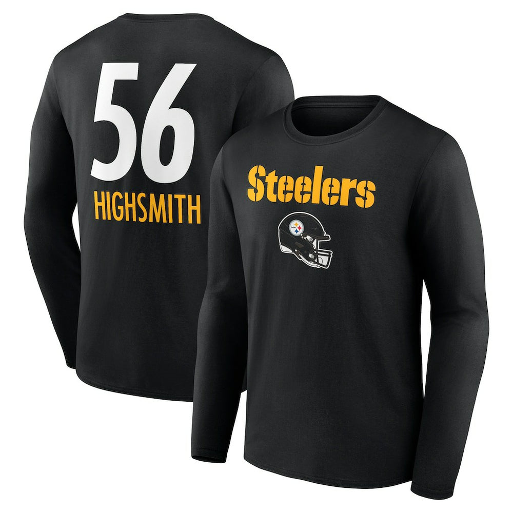 Alex Highsmith Pittsburgh Steelers Team Wordmark Player Name & Number Long Sleeve T-Shirt Black