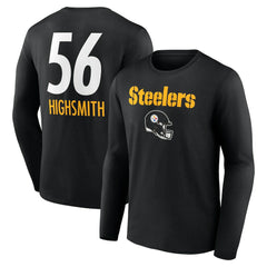 Alex Highsmith Pittsburgh Steelers Team Wordmark Player Name & Number Long Sleeve T-Shirt Black