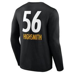 Alex Highsmith Pittsburgh Steelers Team Wordmark Player Name & Number Long Sleeve T-Shirt Black