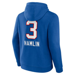 Damar Hamlin Buffalo Bills Team Wordmark Player Name & Number Pullover Hoodie Royal