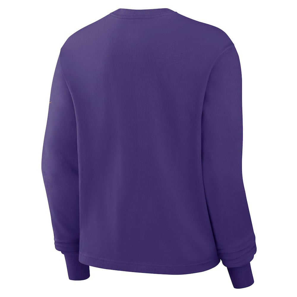 Minnesota Vikings Women's Boxy Long Sleeve T-Shirt Purple