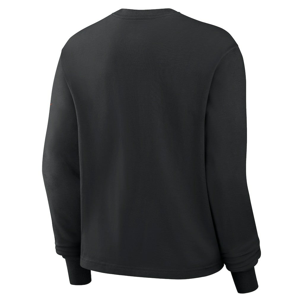 Cincinnati Bengals Women's Boxy Long Sleeve T-Shirt Black